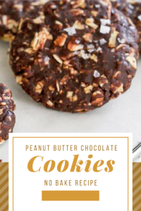 No Bake Peanut Butter Chocolate Cookies