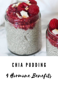 Chia pudding with raspberries and protein
